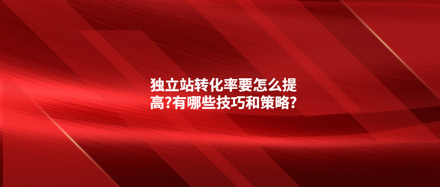 独立站转化率要怎么提高?有哪些技巧和策略?