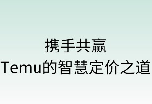 携手共赢：TEMU的智慧定价之道
