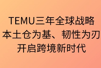 TEMU 三年全球战略：本土仓为基，韧性为刃，开启跨境3.0时代