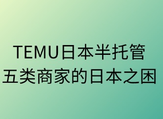 TEMU半托管：五类商家的日本之困