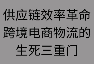 供应链效率革命：跨境电商物流的生死三重门