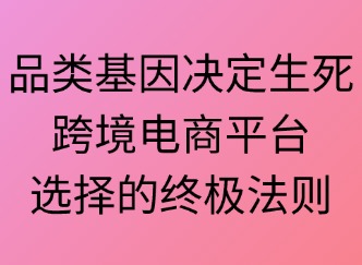 品类基因决定生死：跨境电商平台选择的终极法则