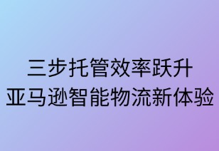 三步托管，效率跃升：亚马逊智能物流新体验
