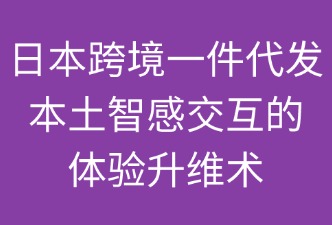 日本跨境一件代发：本土智感交织的体验升维术