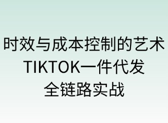 时效与成本控制的艺术：TikTok一件代发全链路实战